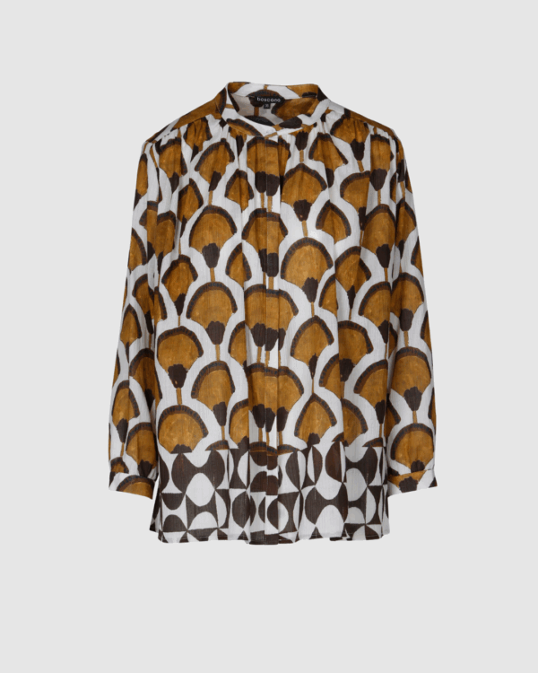 Bluse aus Baumwolle mit Print