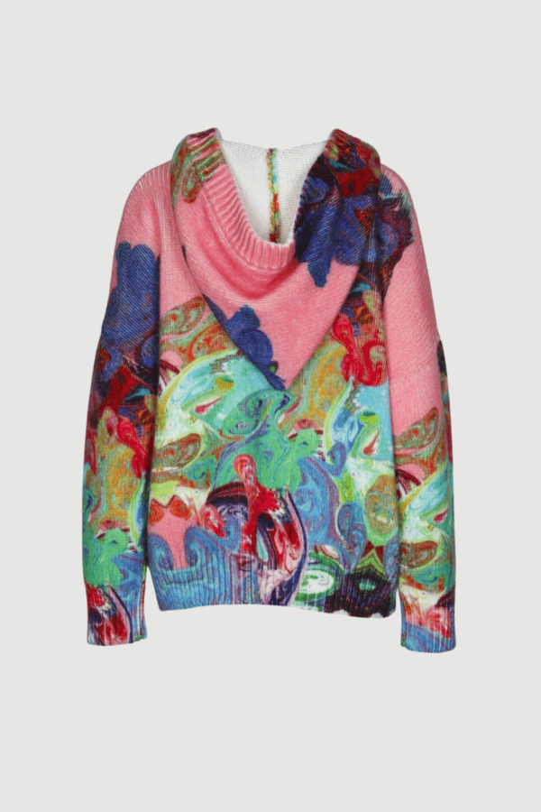 Kaschmir Pullover bunt – Rückansicht