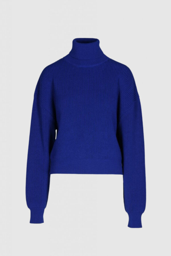 Pullover aus Wolle in blau