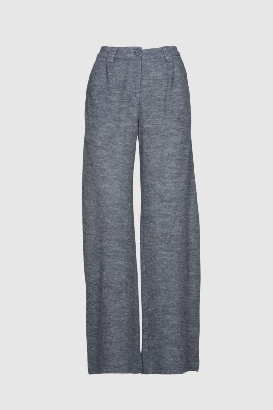 Wide wool pants in Neutral Grey