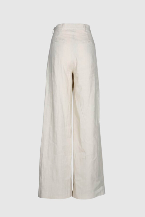 Hose aus Leinengemisch in creme – Bild 3