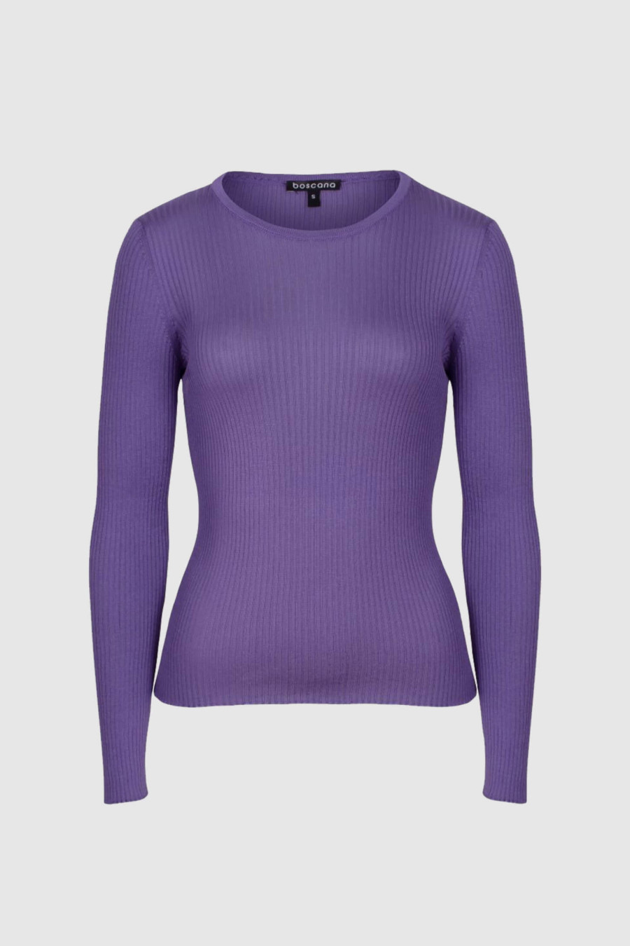 Pure silk knit sweater in Dahlia Purple