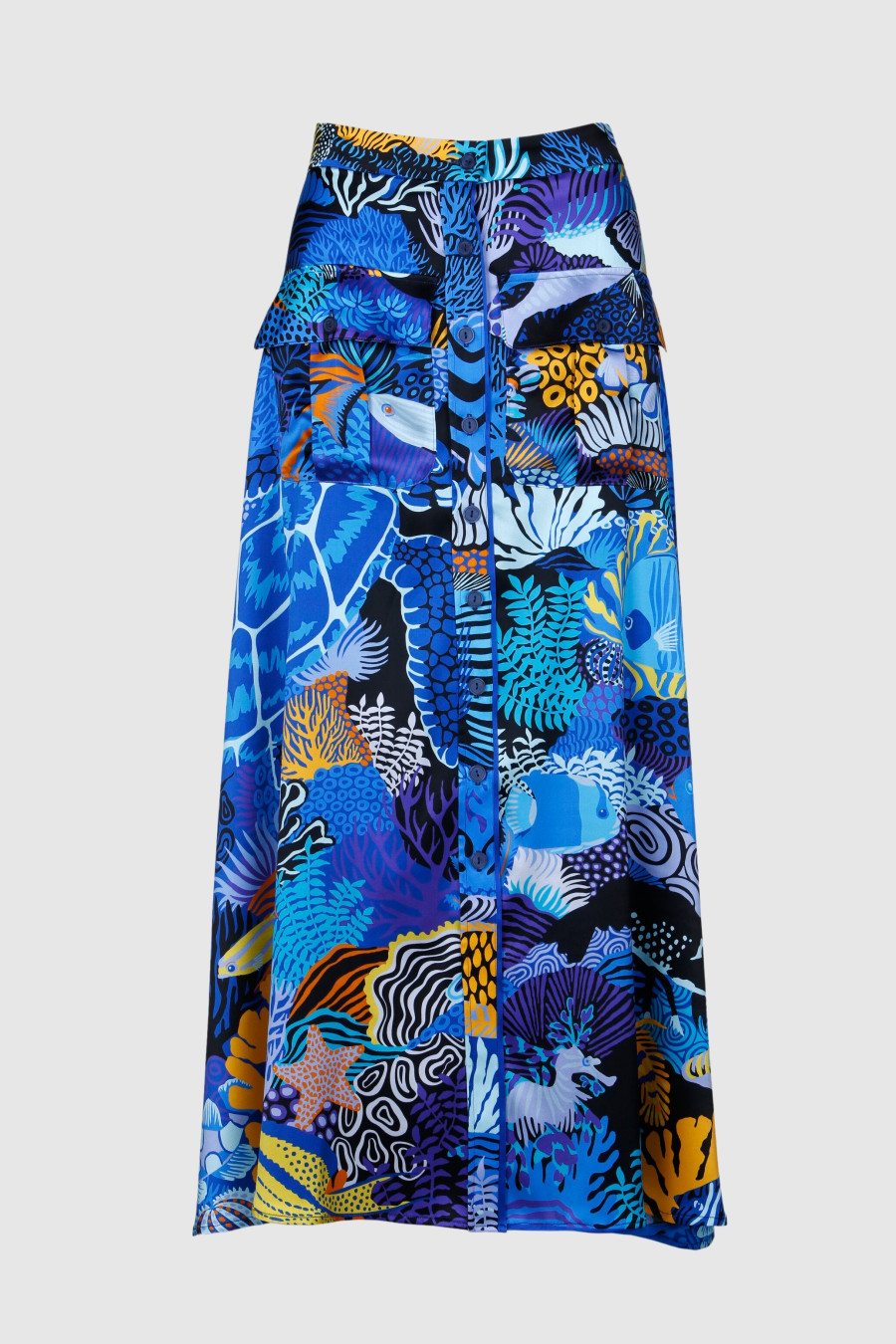 Silk skirt in Fish Print