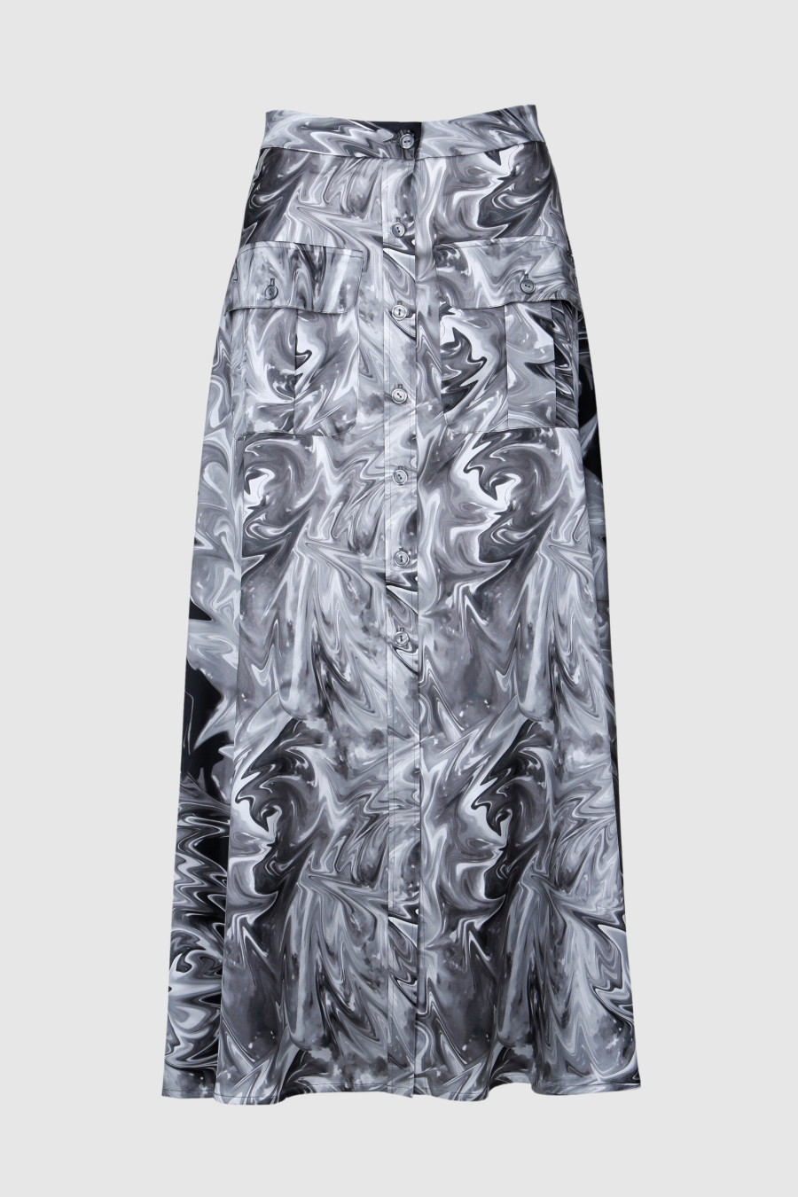 Silk skirt in Grey Tie Dye