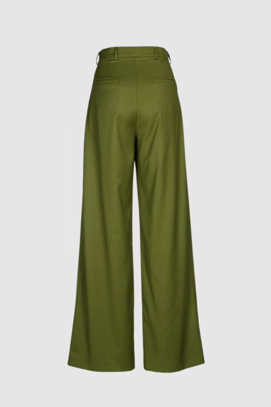 High rise trousers in a Turtle Green blend