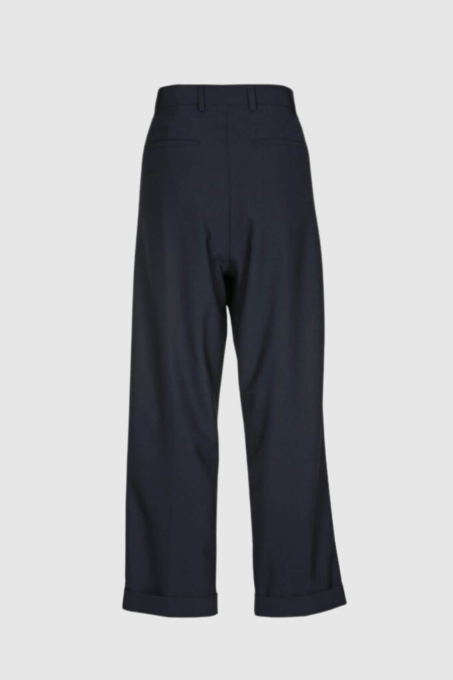 Hose, hoher Bund, Bundfalten, Wolle, Schurwolle, weites Bein, pink, schwarz, grau, 7/8 Länge