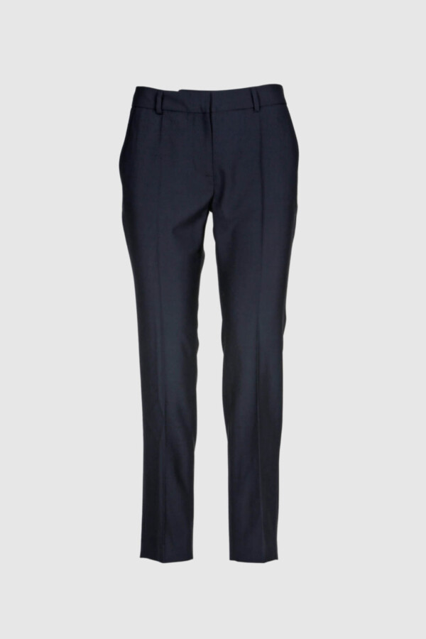 Hose, Schwarz, Schurwolle, 7/8 Hose, schwarz, Taschen und Bund, Gesäßtaschen