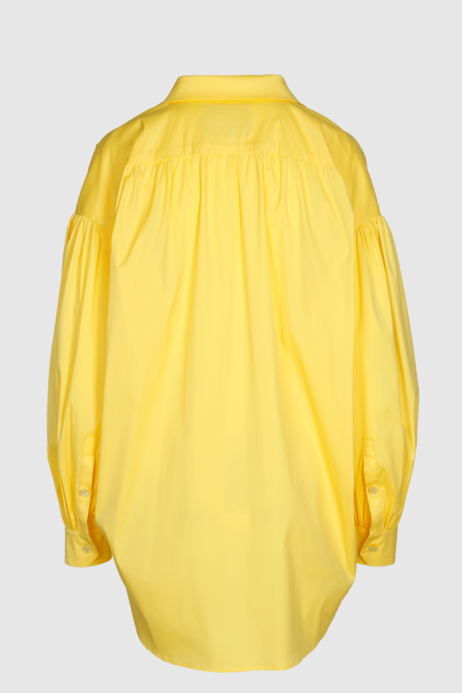 Oversize-Bluse aus Baumwolle in Gelb - Rückansicht