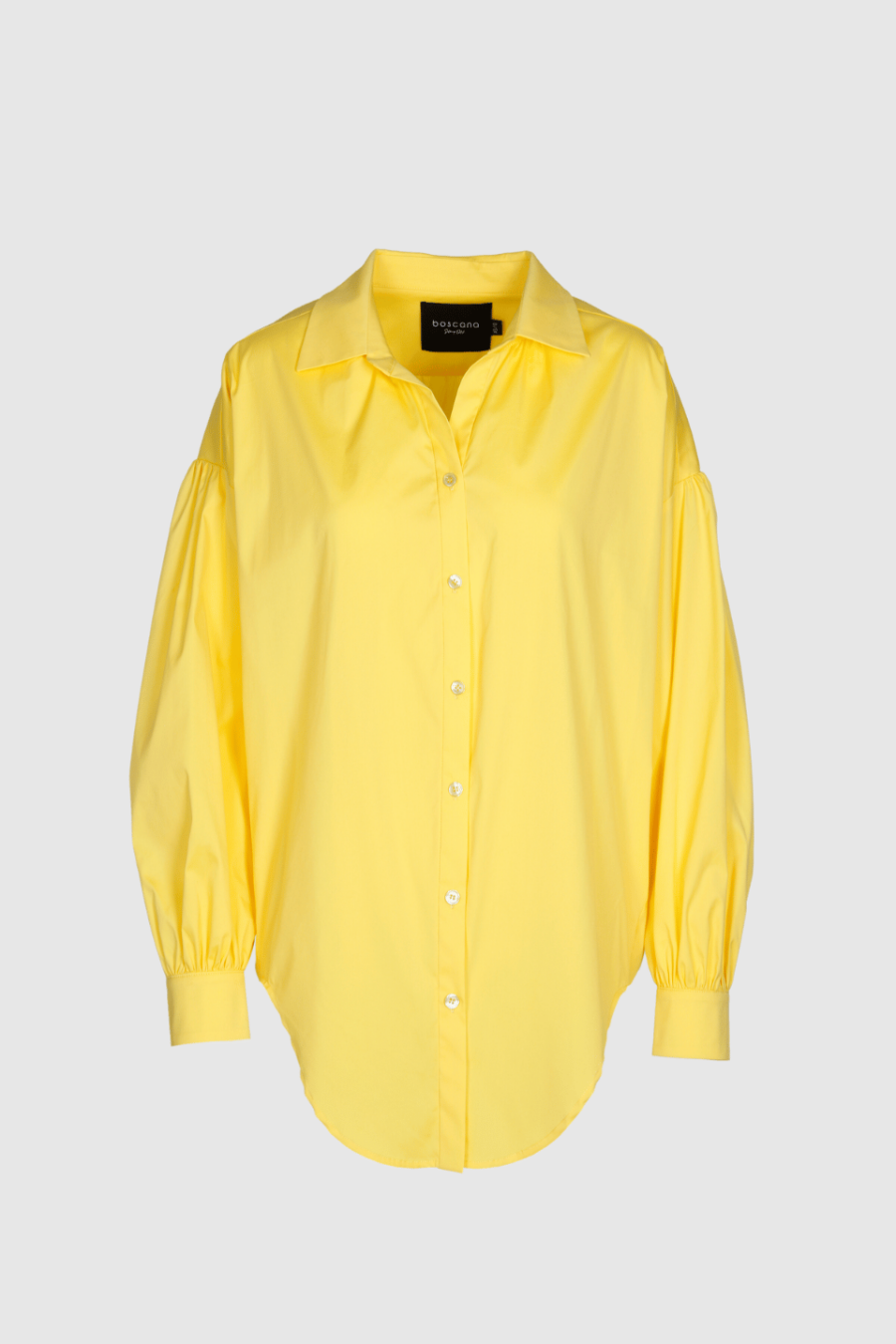 Oversized-Bluse aus Baumwolle in Gelb -Vorderansicht