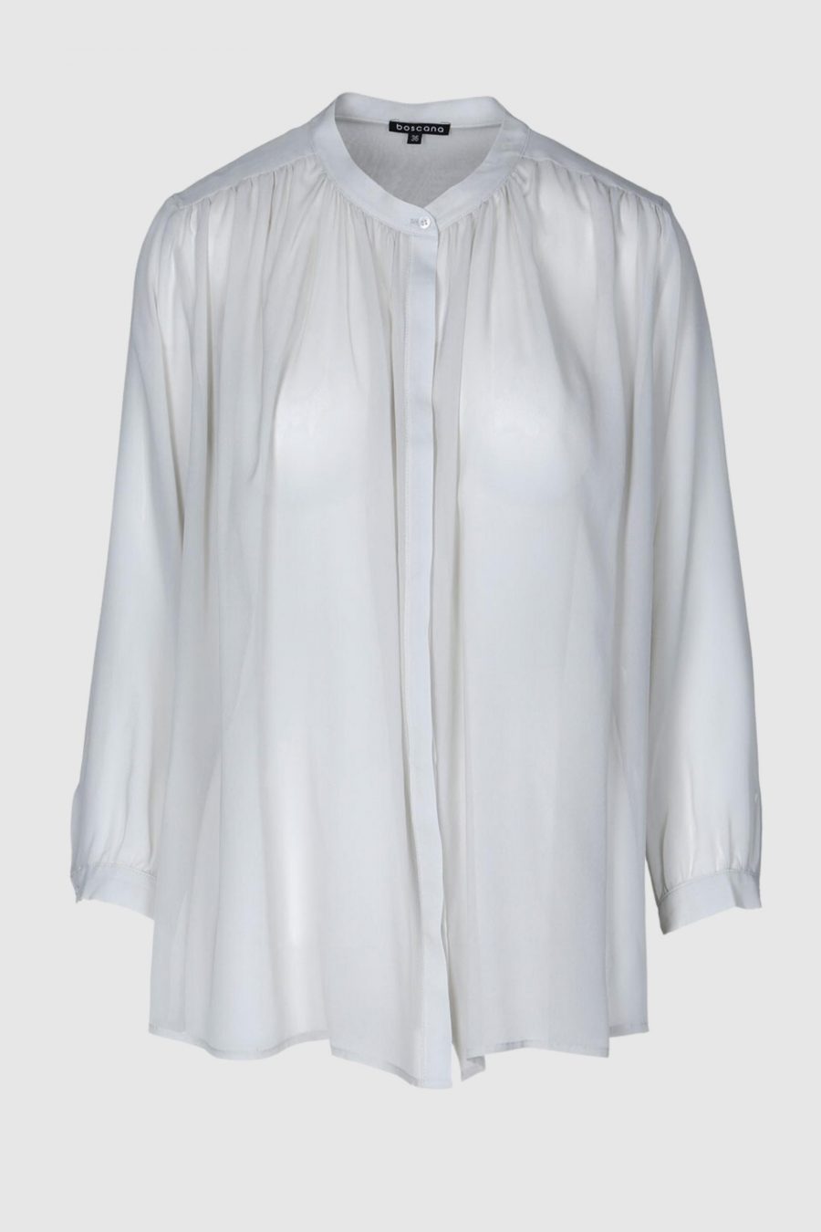 Pure silk blouse in Light Grey