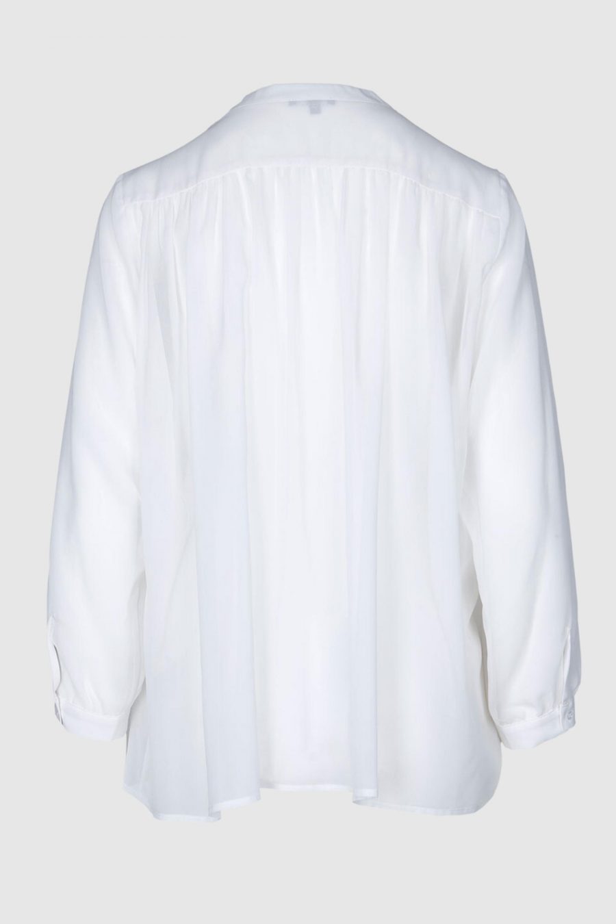 Bluse aus reiner Seide in British White