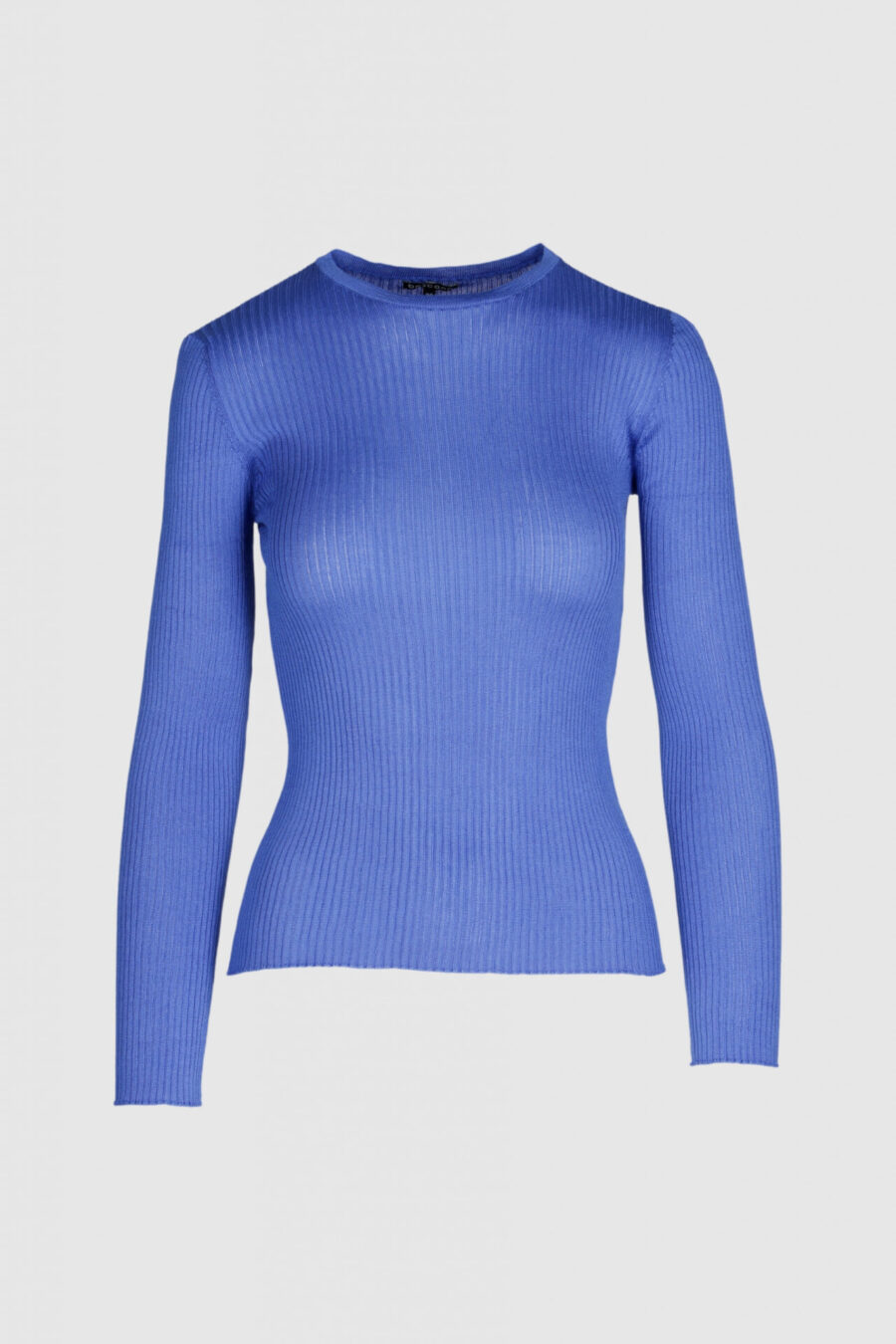 Pullover aus reiner Seide in lila-blau