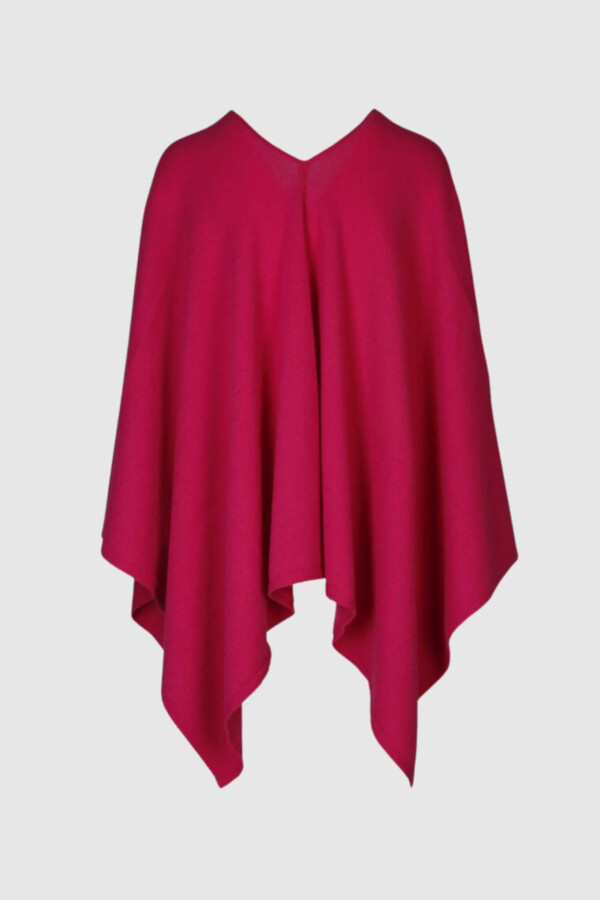 Pinker Poncho aus reinem Kaschmir – Bild 2