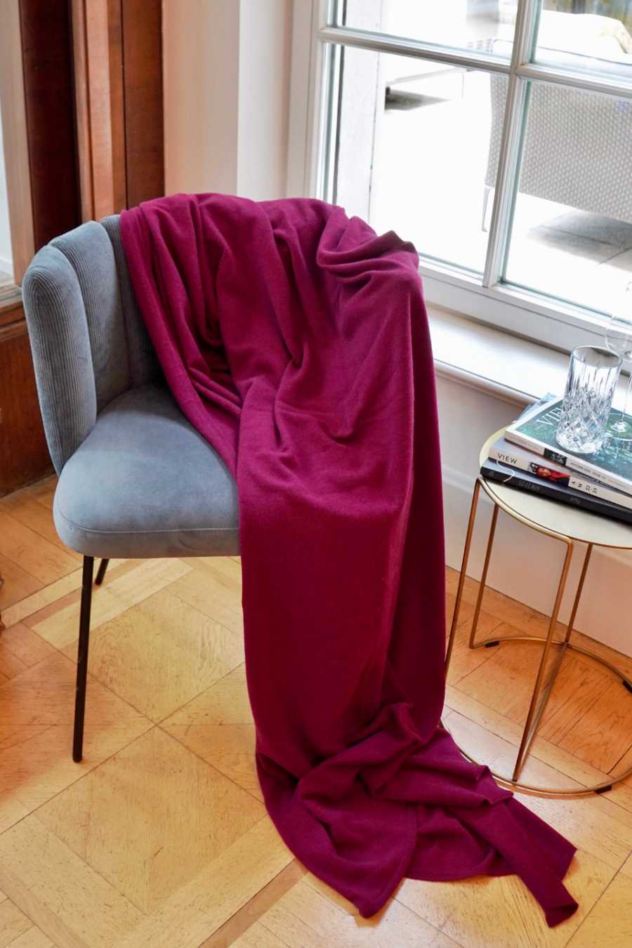 Weinrote Decke Kaschmir