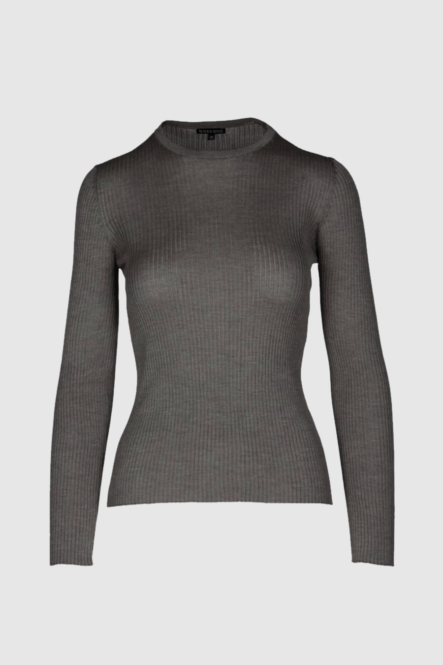 Pure silk knit sweater in grey