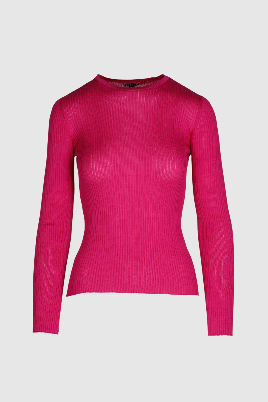 Pure silk knit sweater in pink flambé