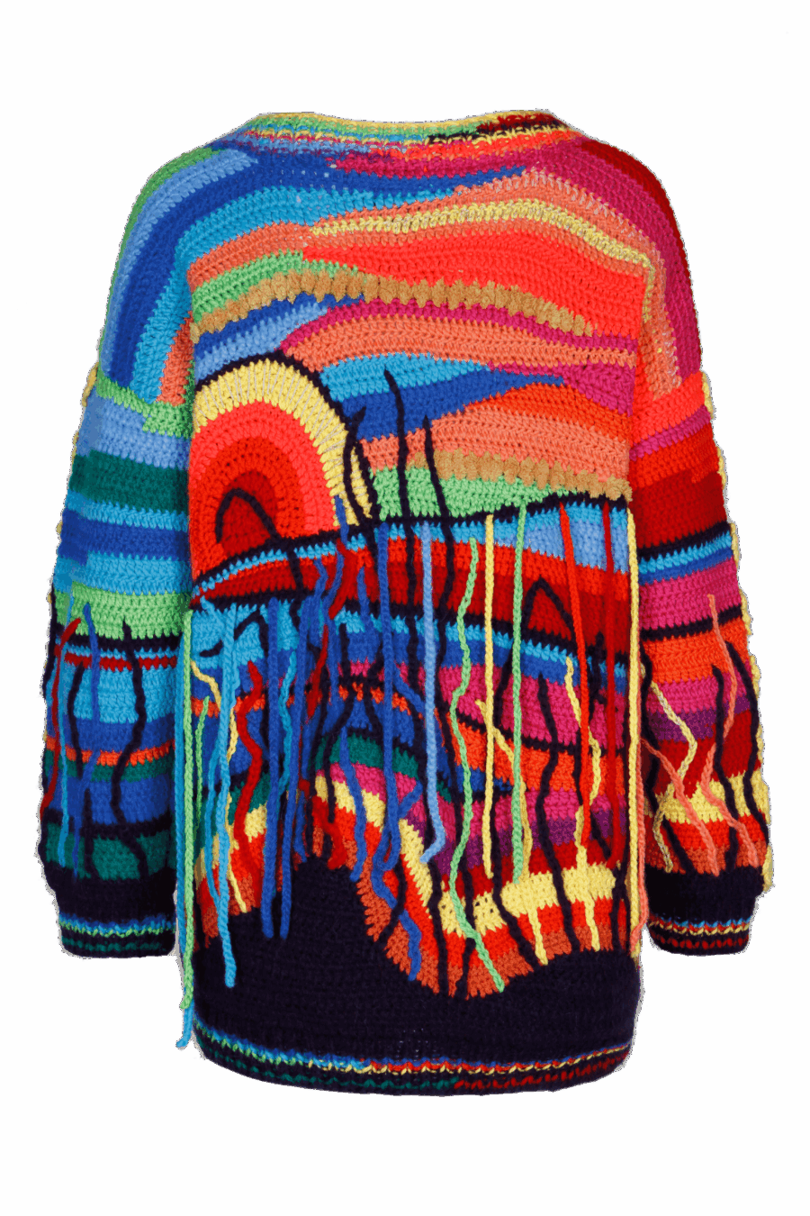 Strickjacke aus Wolle bunt