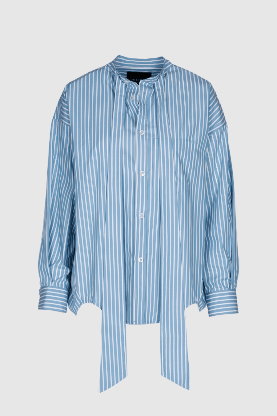 Bluse aus Baumwolle in blau und weiss