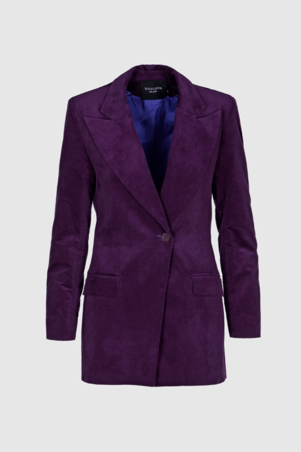 Damen Blazer aus Cord in Lila