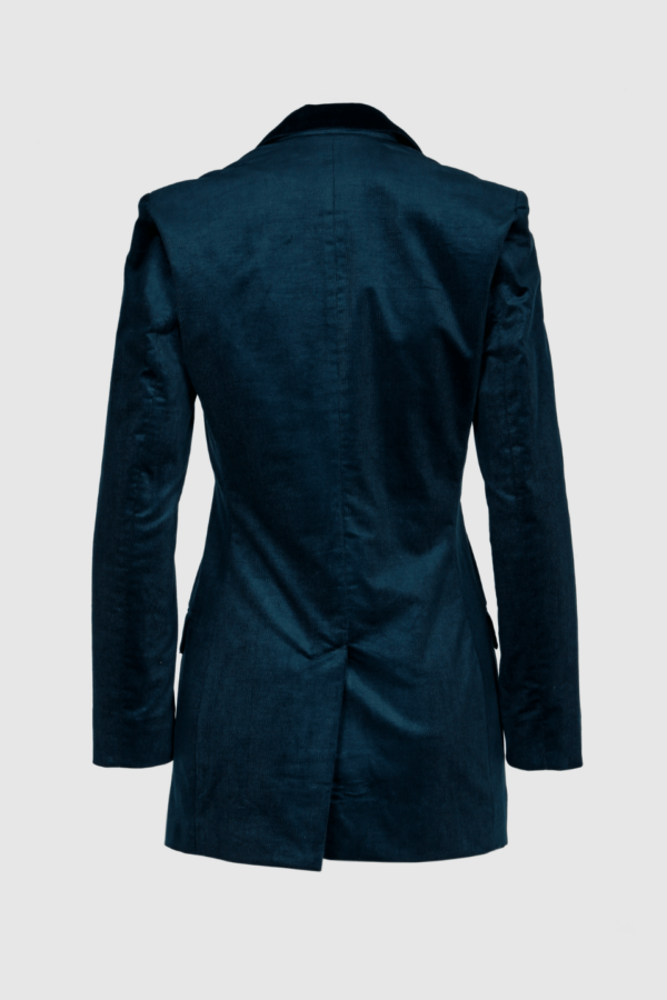 Damen Blazer aus Cord in petrol