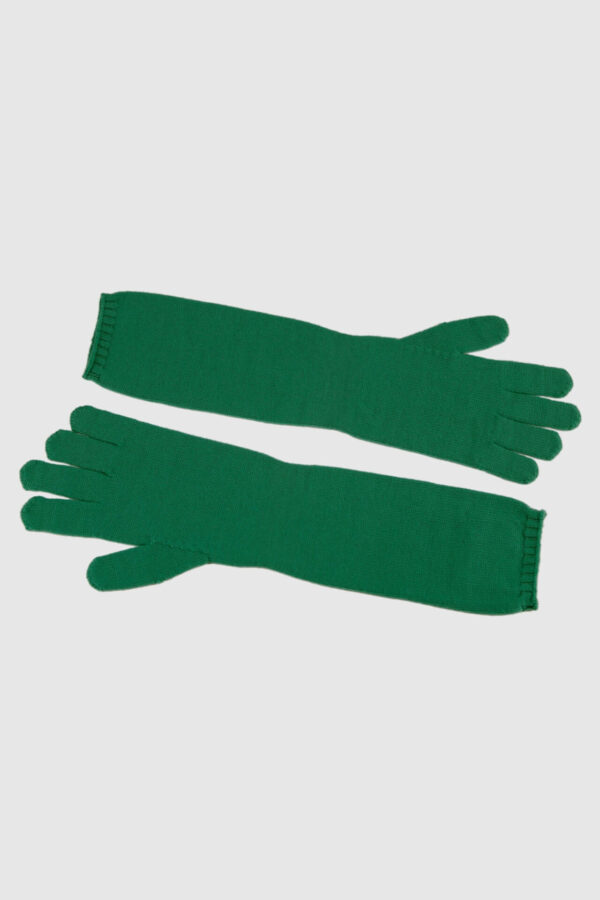 Handschuhe aus reiner Wolle in dunkelgrün