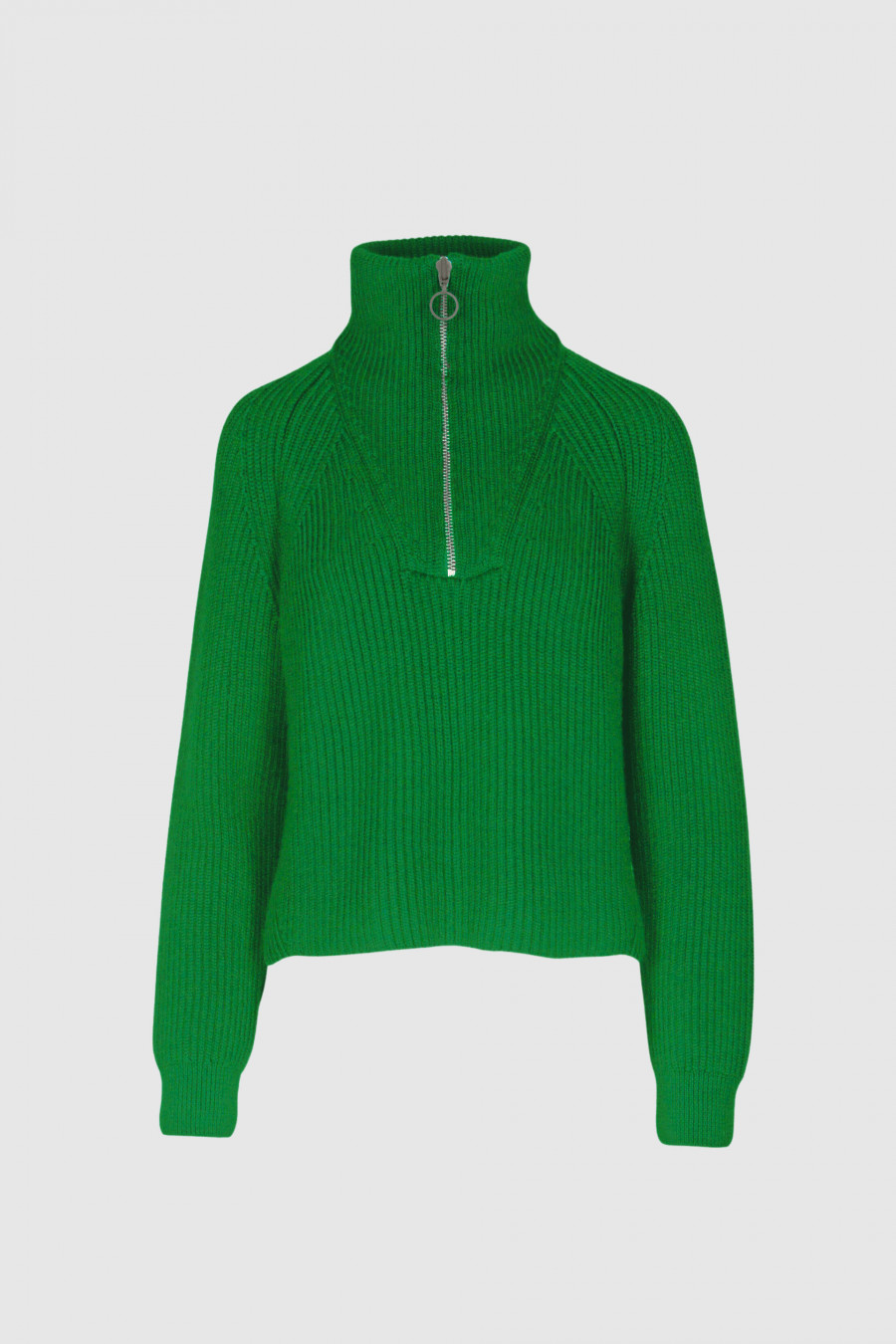 Pure wool sweater in Vibrant Green
