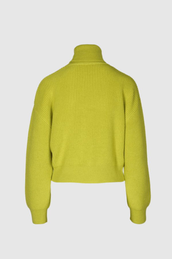 Damen Pullover aus Wolle in gelb