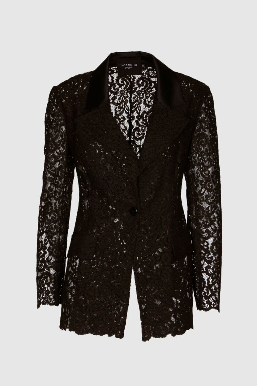 Blazer aus Spitze in schwarz