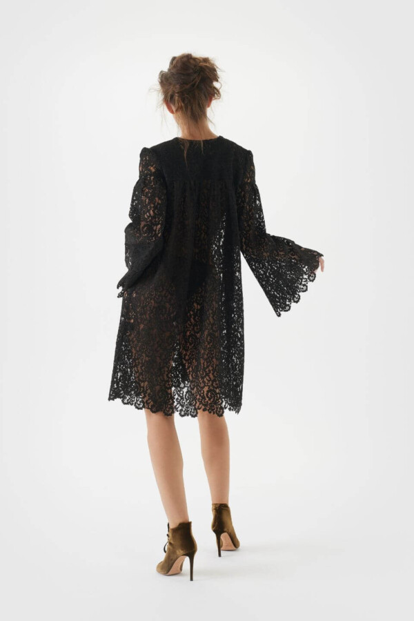 Kleid aus Spitze in schwarz – Bild 3