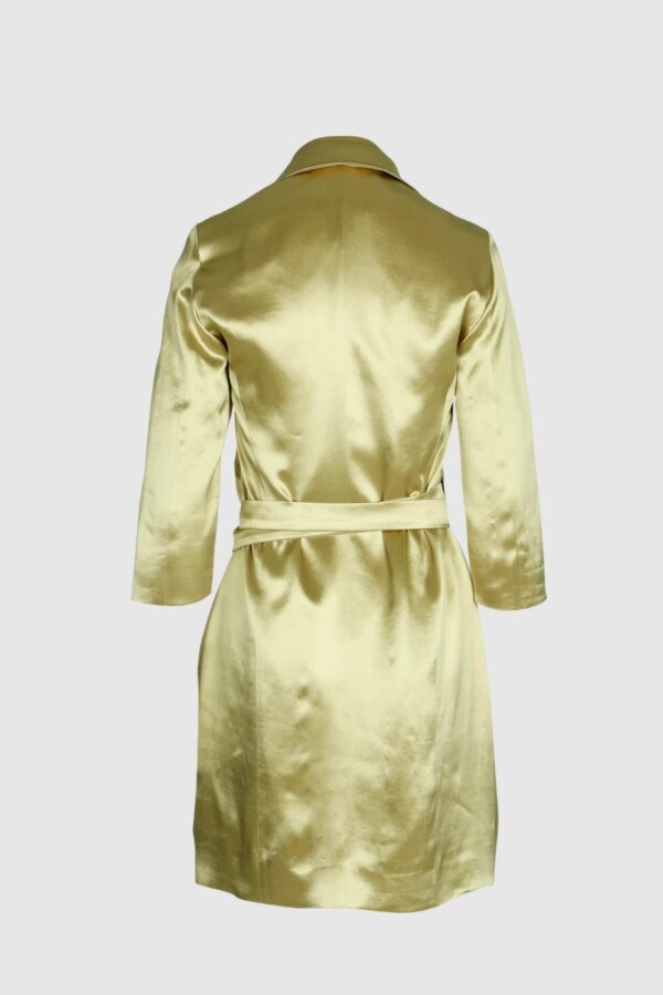 Kleid aus Satin in Grün – Bild 5