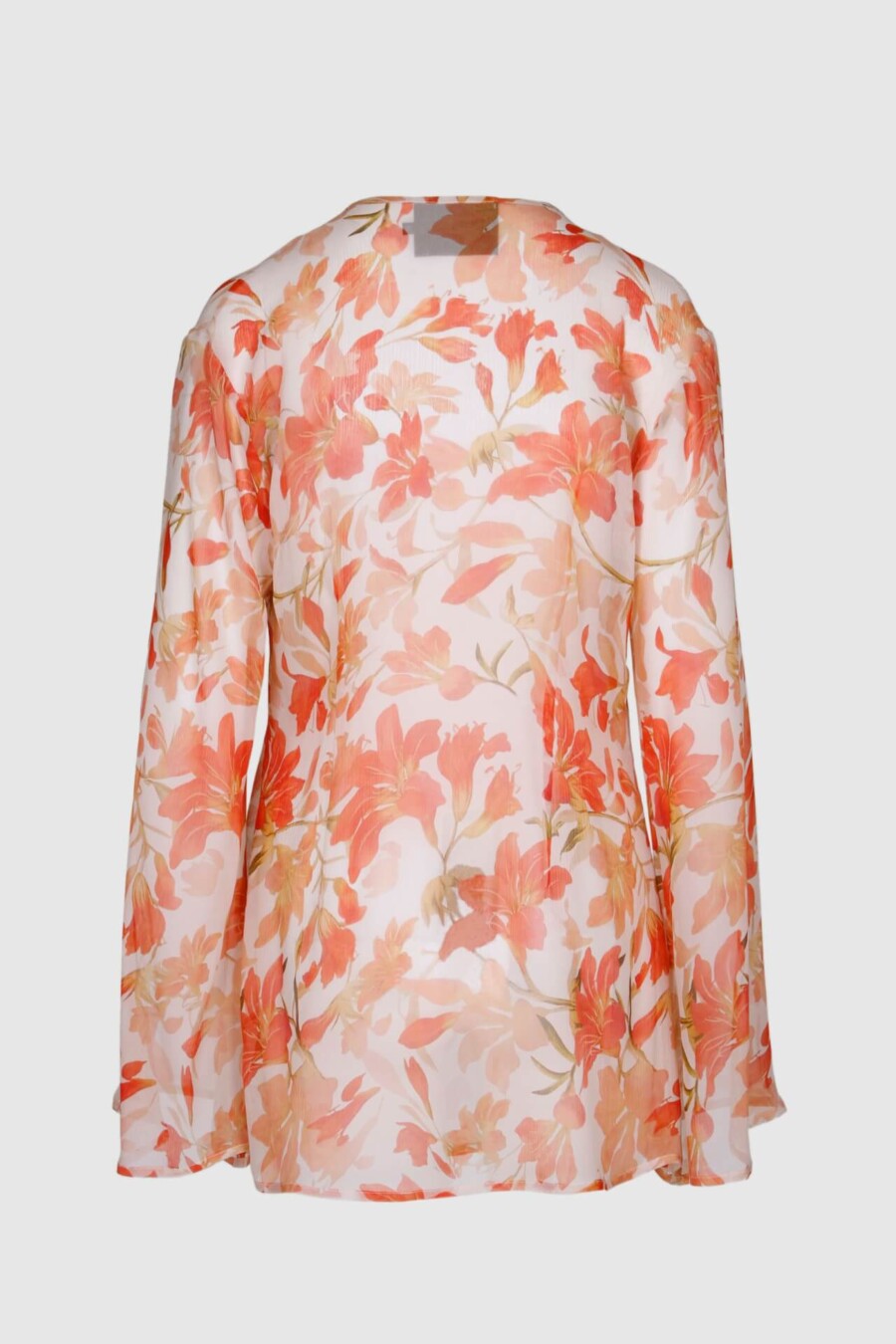 Bluse aus Seide Florales Design in Rosa