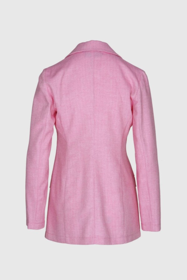 Blazer aus leichter Baumwolle in Pink – Bild 2