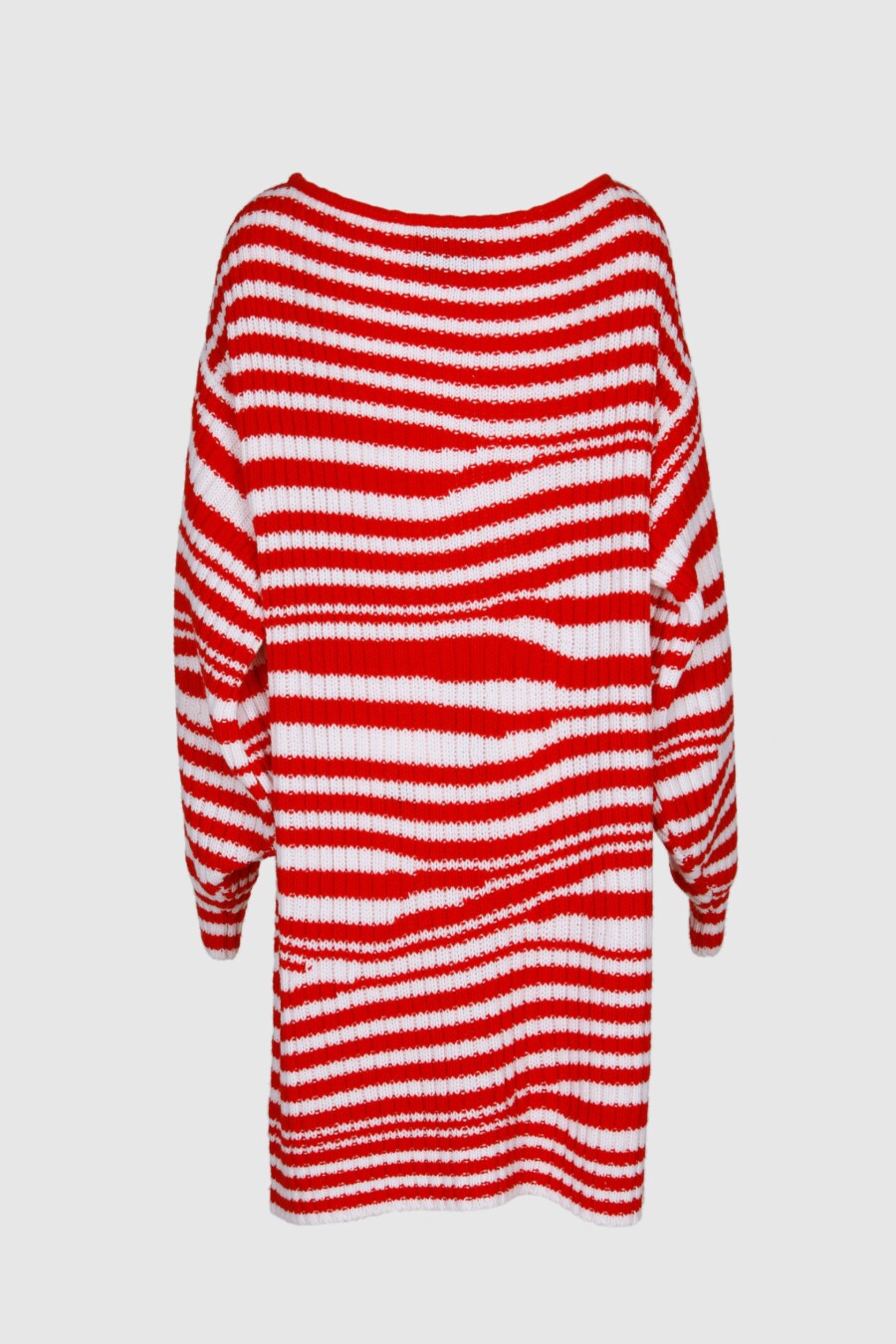 Pullover, Strickpullover, oversized, rot, weiss, Strickkleid, weiter Am, gestrickter Pullover