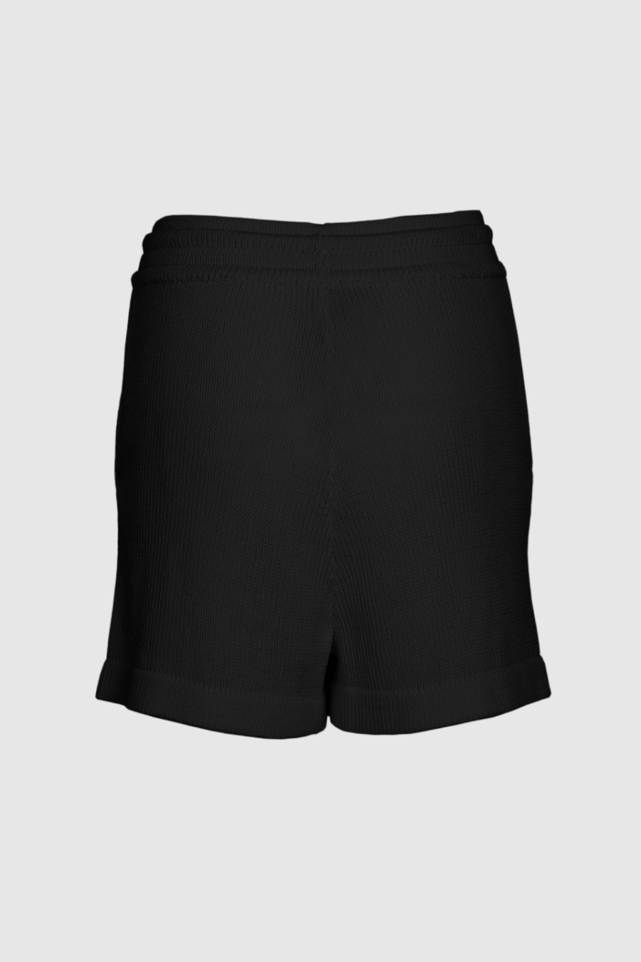 Shorts, kurze Hose, schwarz, Baumwolle, gestrickt, mit Taschen an den Seiten, Kordel im Bund, casual Look