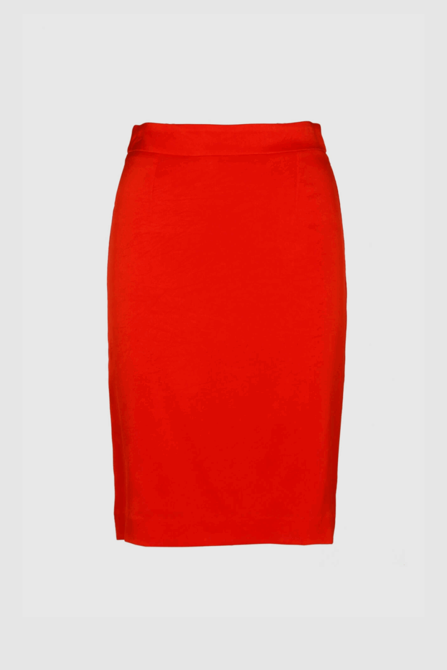 Glänzender Bleistiftrock in Rot
