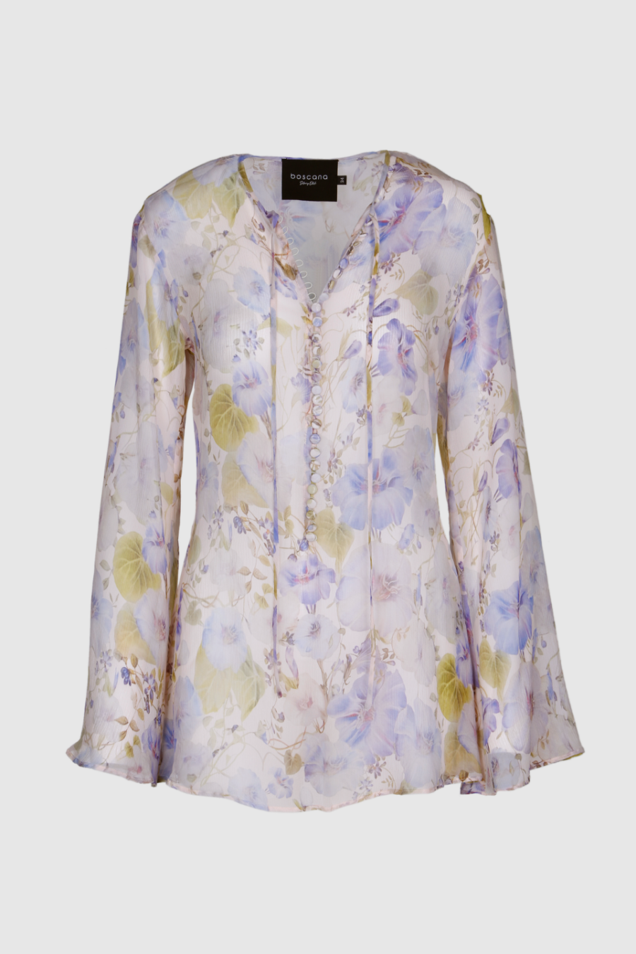 Damen Bluse lila und Beige aus Seide
