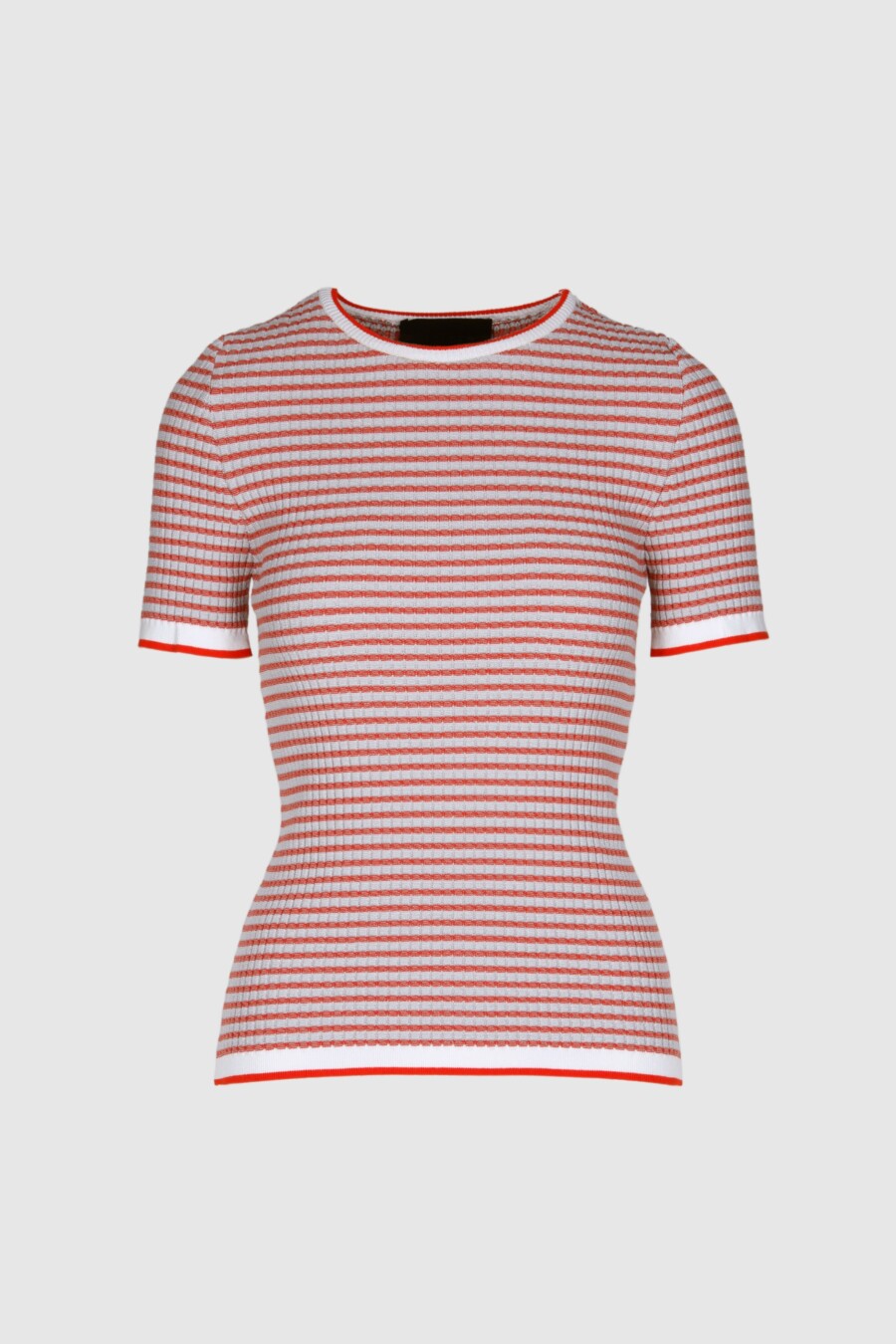 Shirt, T-Shirt, gestrickt, schwarz, weiß, rot, lila, Kurzarm, Ringelshirt, Baumwolle, elastisch