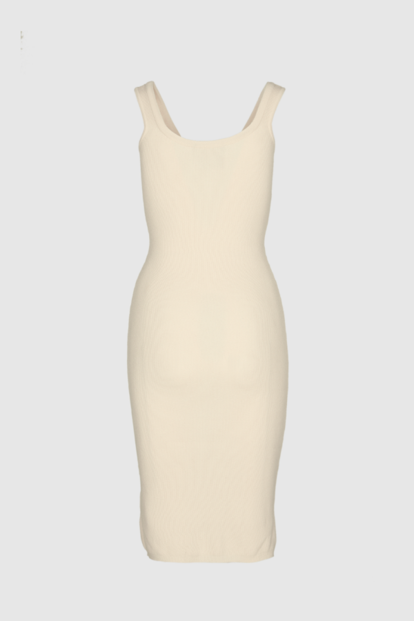 Trägerkleid in Creme
