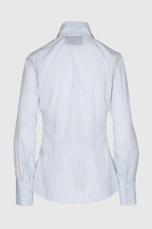 Bluse gestreift in blau mit Lurex gold Damen