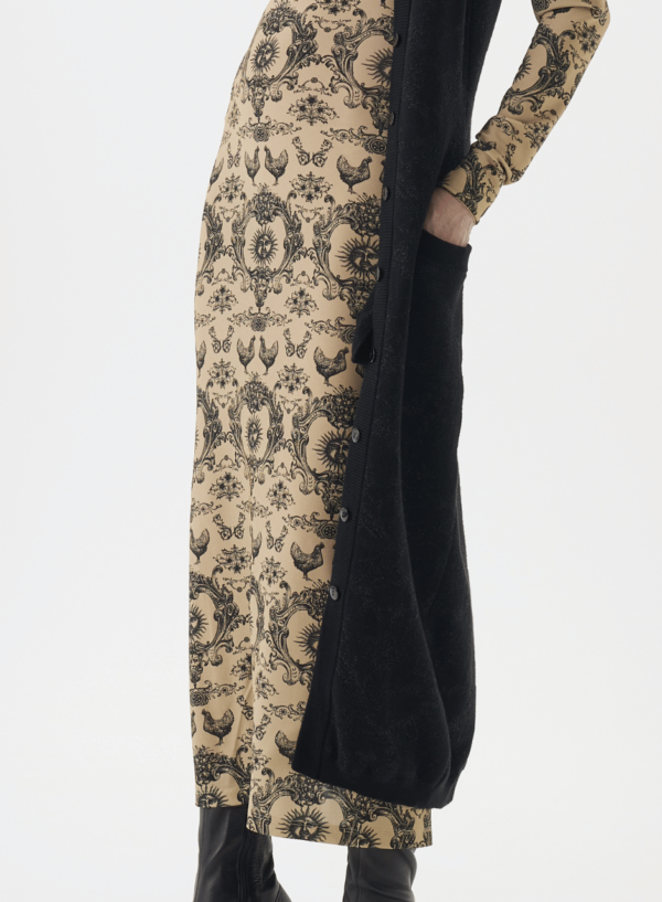 Elegantes Neckholder Kleid für Damen mit Print – Detailansicht