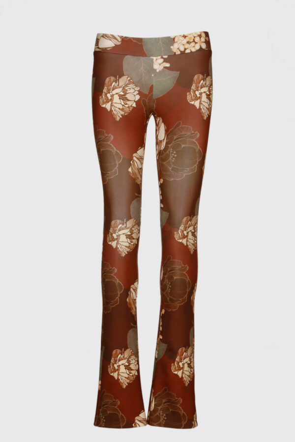 Schmale Hose in einem floralen Design