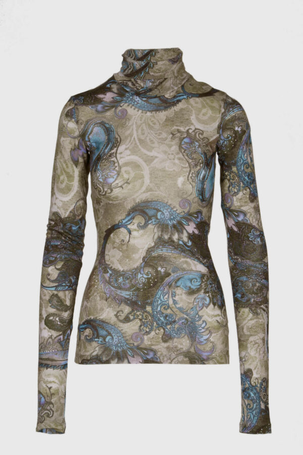Shirt in grau mit Paisley Druck