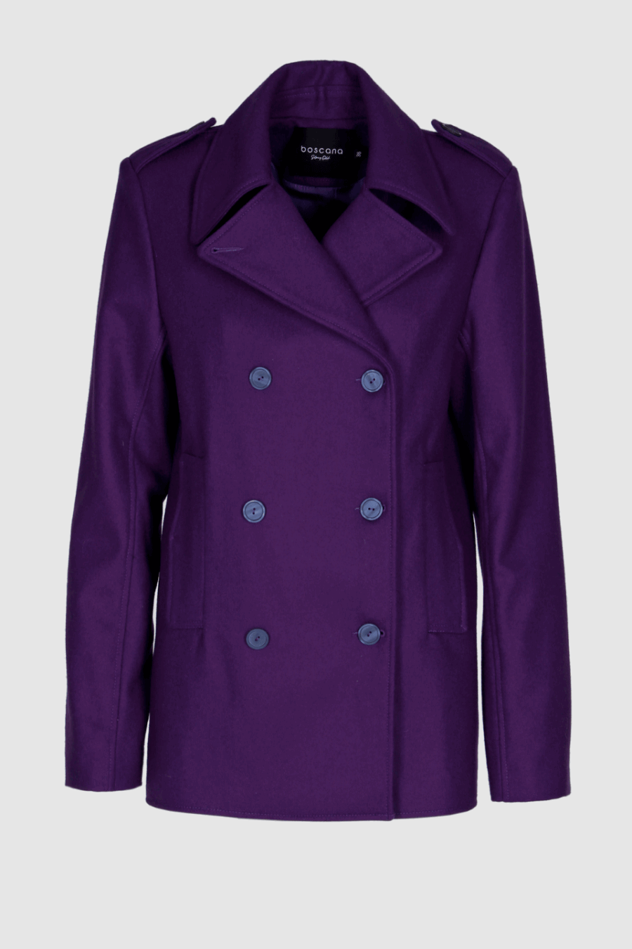 Cabanjacke aus Schurwolle in lila