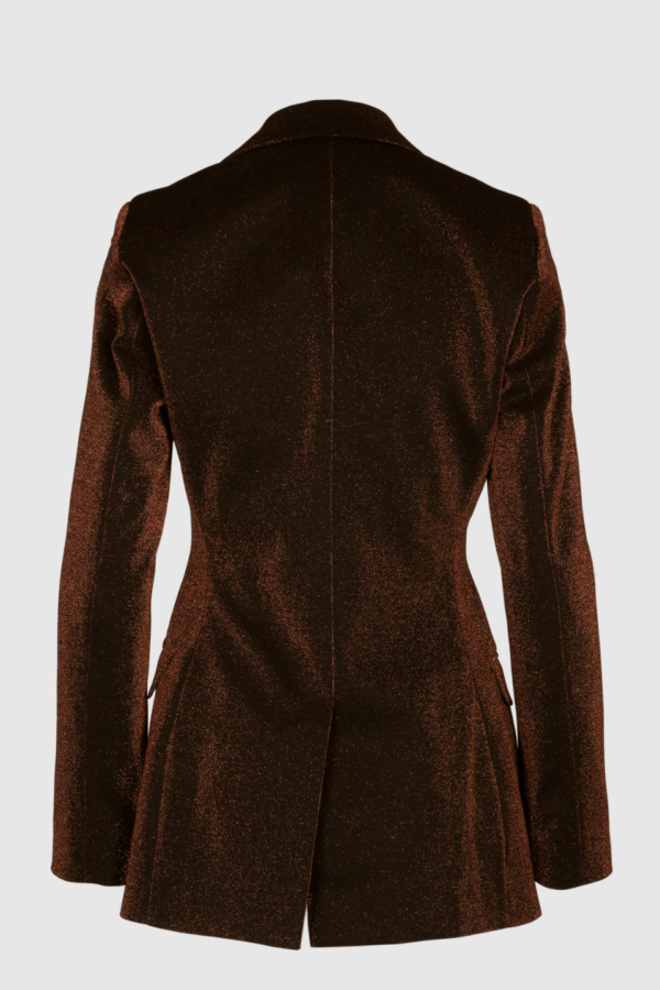 Damen Longblazer in braun mit Lurex für Damen