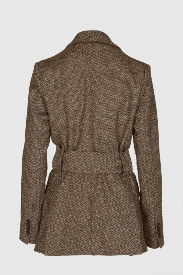 Damen Wolljacke in braun melange