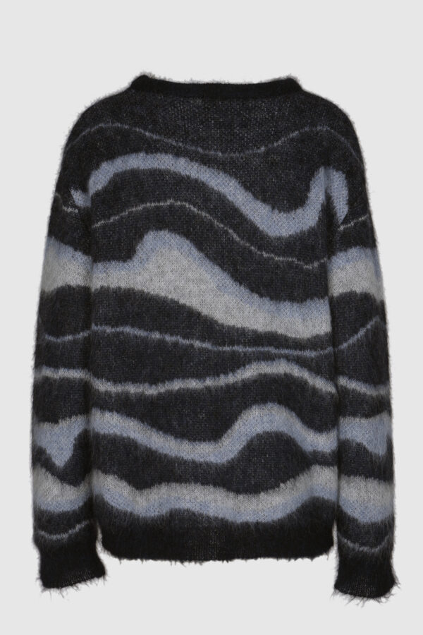 Mohair Pullover Blau Grau Boscana
