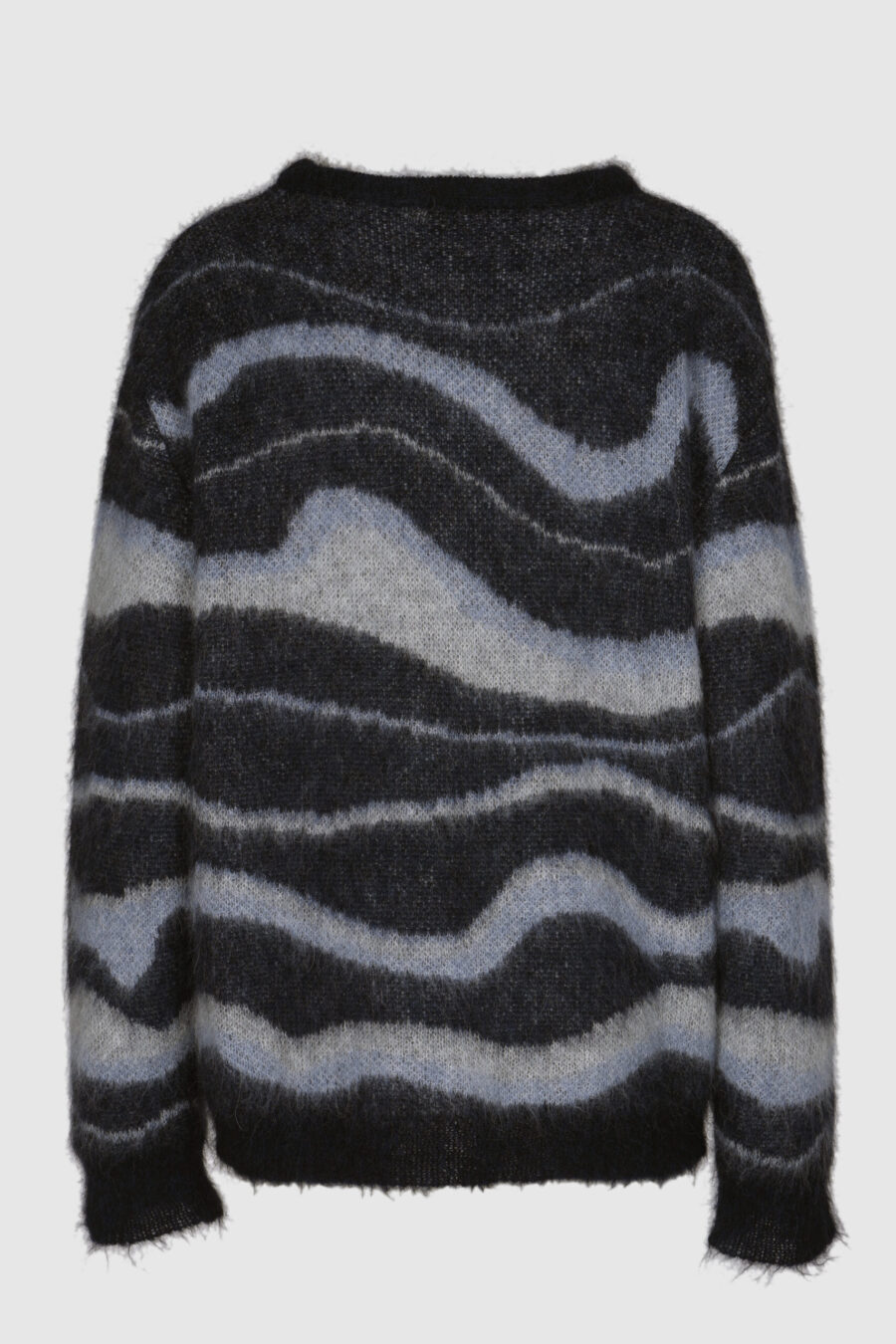 Mohair Pullover Blau Grau Boscana