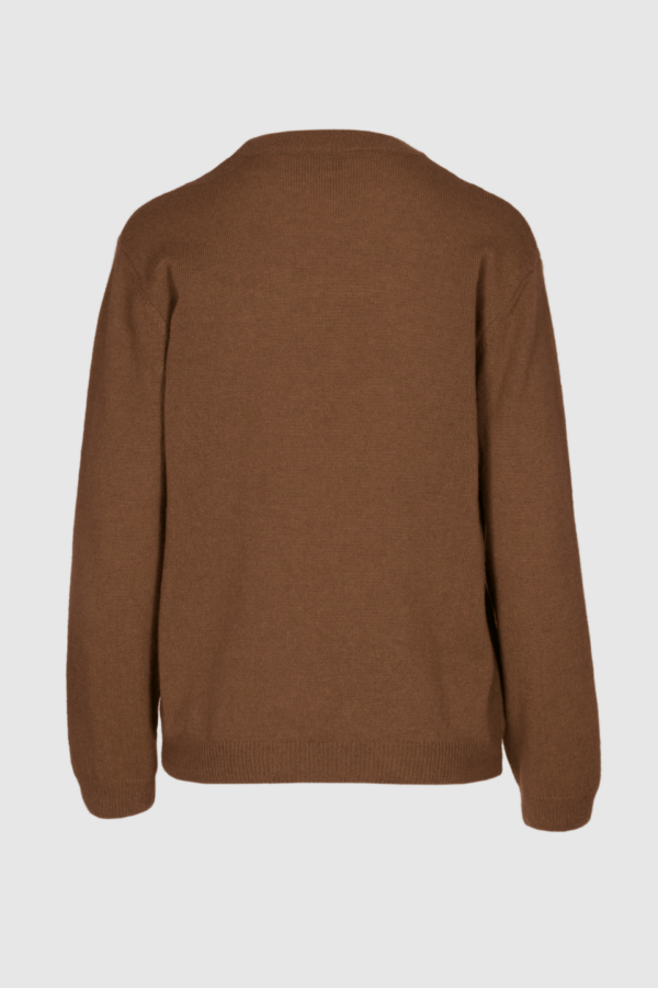 Pullover Kaschmir Damen kastanienbraun