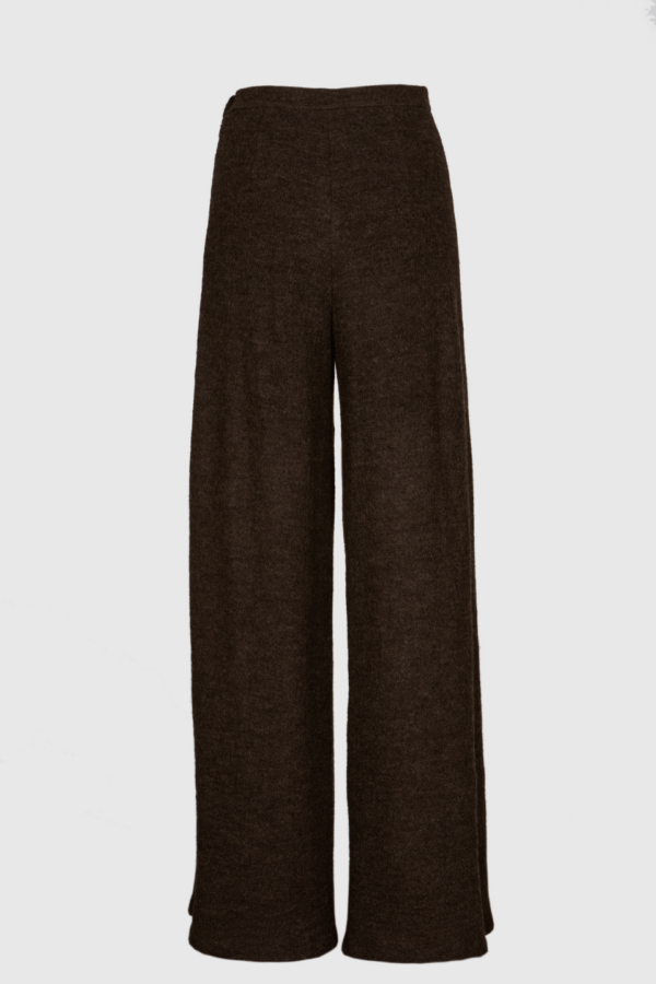 Hose aus Wolle in Braun Damen