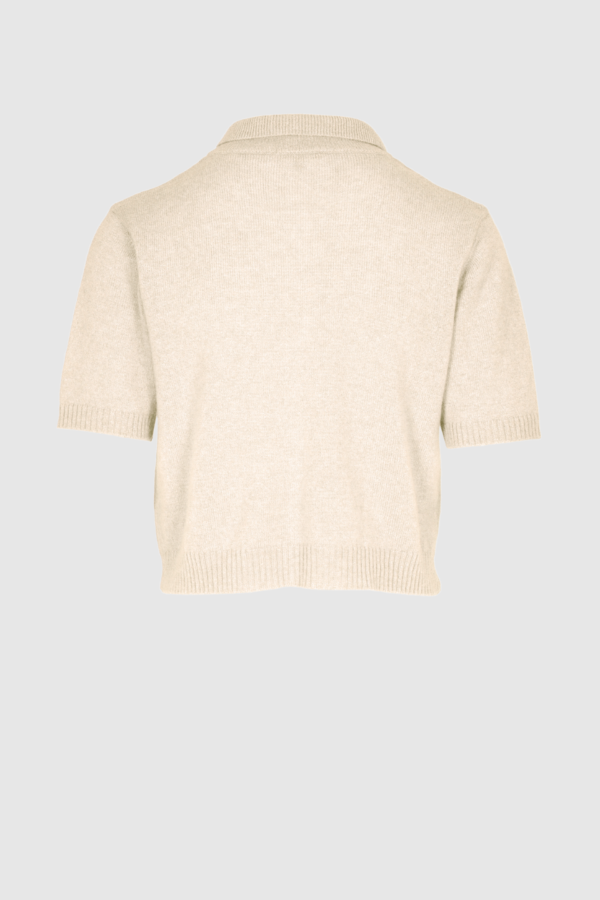 Damen Kaschmir Pullover creme Rückseite